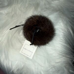 Luxurious Genuine Mink Fur Scrunchie - Brown